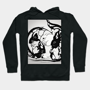 Chinchillas Shadow Silhouette Anime Style Collection No. 8 Hoodie